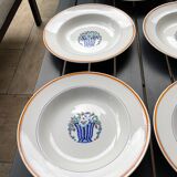 5 art deco hollow plates Boch la Louvière