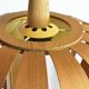 Scandinavian-style wooden pendant light.