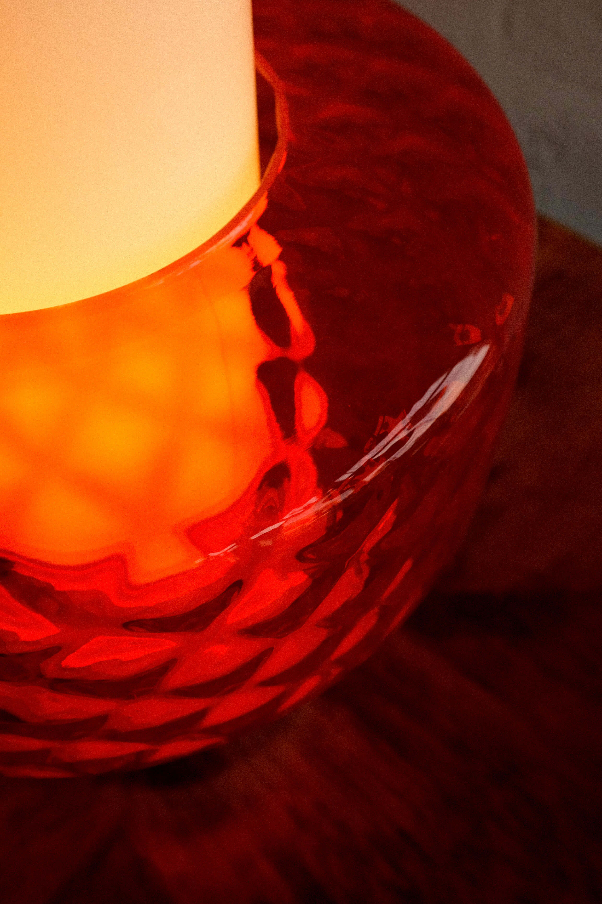 Czechoslovak Colored Glass Table Lamp by OPP Jihlava, 1970s