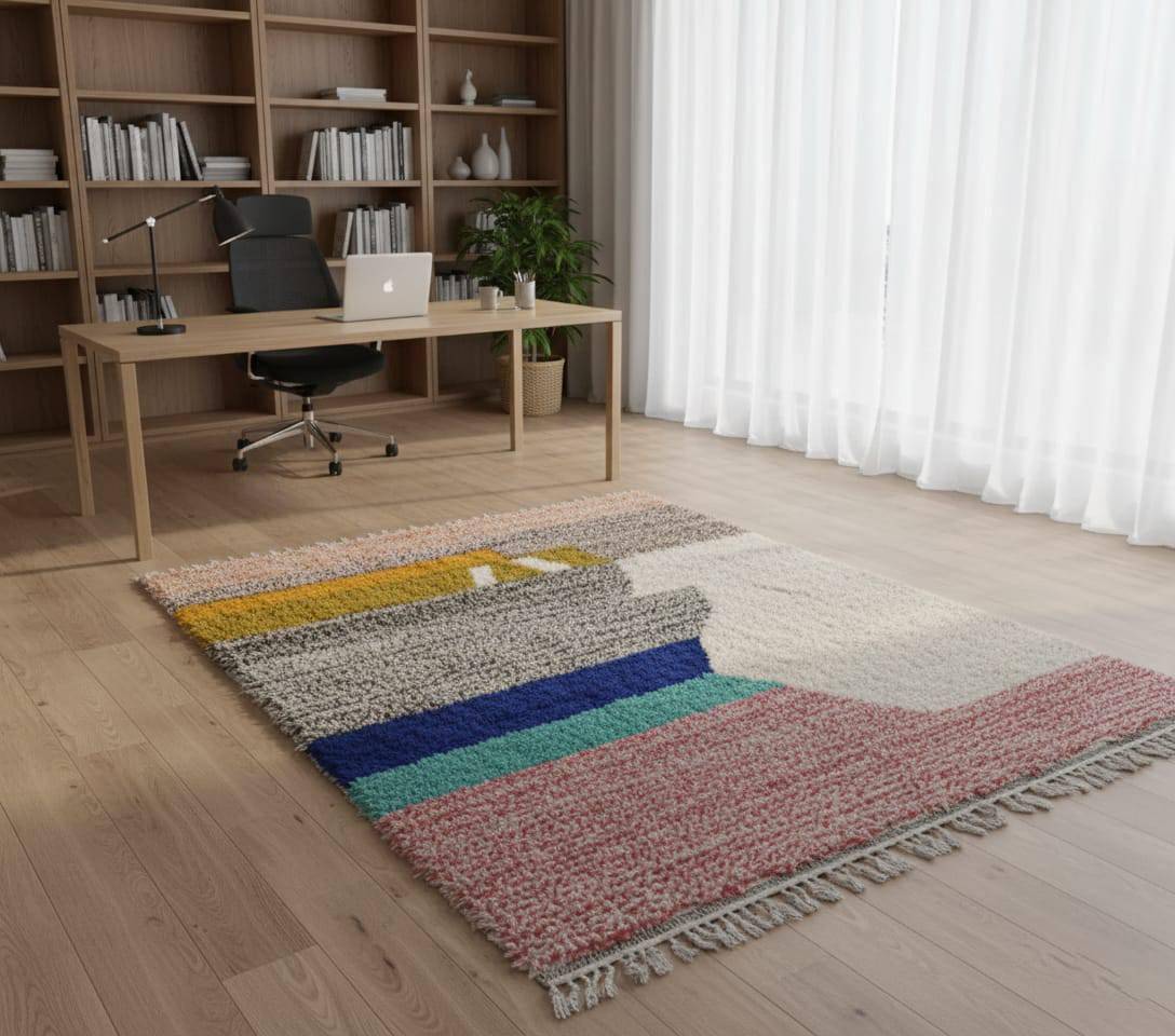 Superb Moroccan wool rug, handmade, dimensions 250x150 cm.
