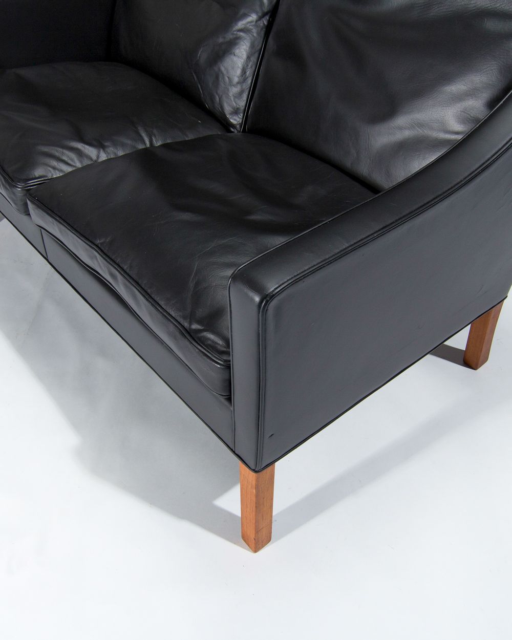 Mid Century Leather Sofa By Borge Mogensen 2208, Danish Design 1960’s