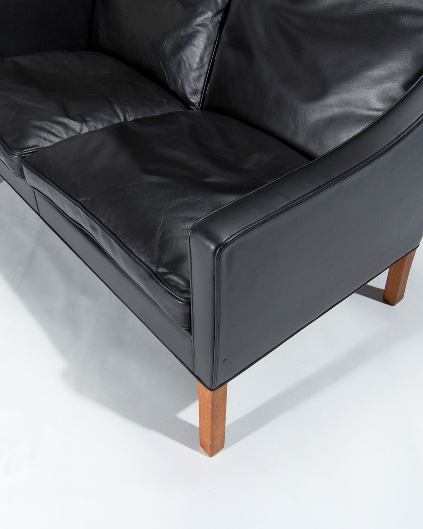 Mid Century Leather Sofa By Borge Mogensen 2208, Danish Design 1960’s