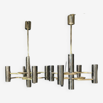 Pair of chandeliers by Sciolari 1970