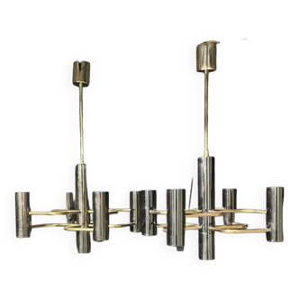 Pair of chandeliers by Sciolari 1970