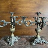 Pair of candlesticks 5 fires