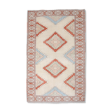 4x6 blue and beige handmade oushak rug