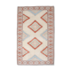 4x6 blue and beige handmade oushak rug