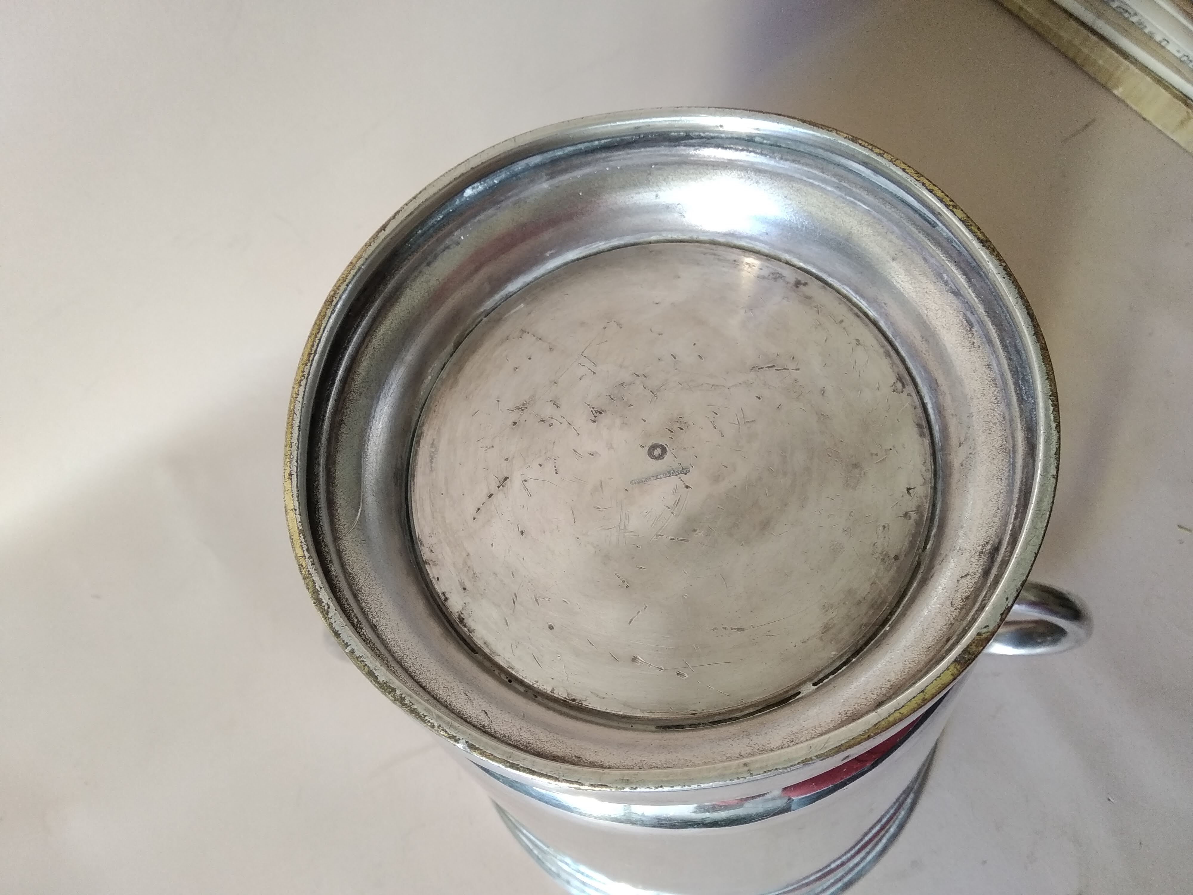 Champagne bucket in silver metal Early XX