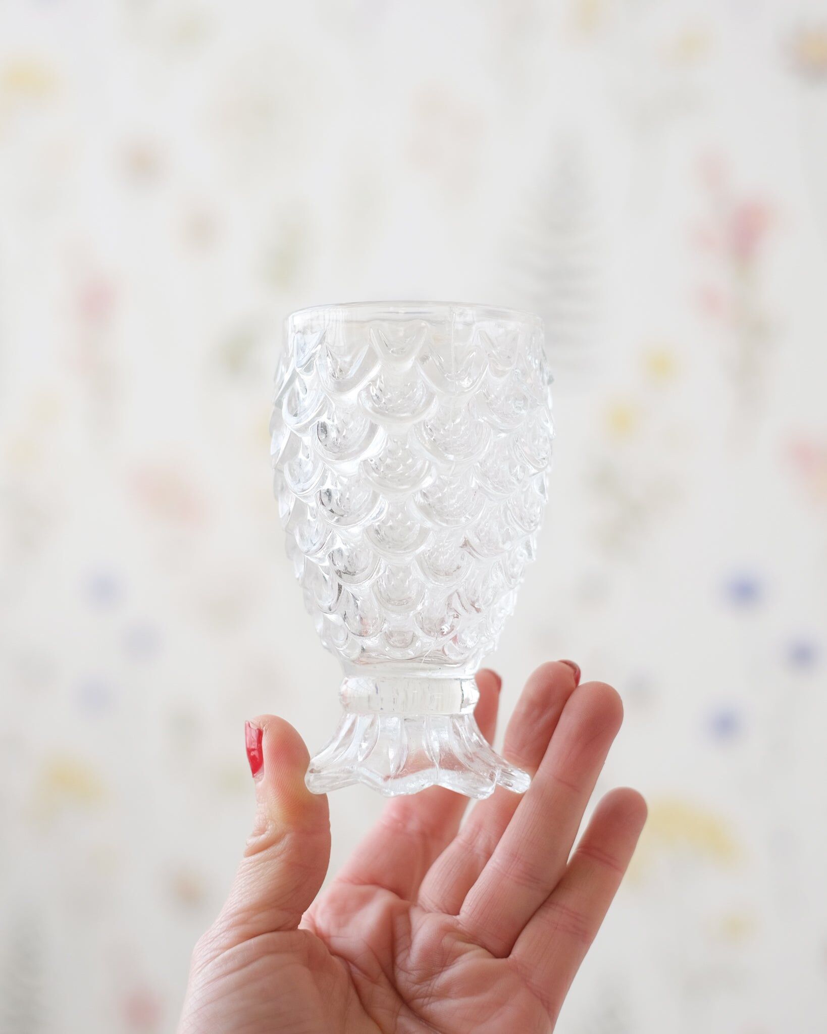 6 verres ananas vintage