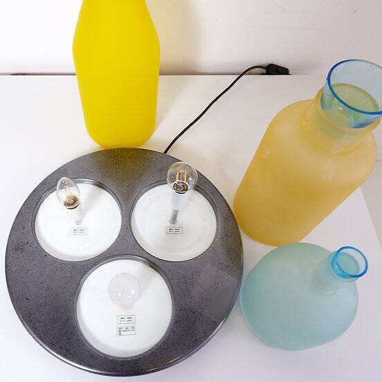 Italian Murano Glass Table Lamp 'Bacco 1-2-3' by Gido Rasati for ITRE - 1980s