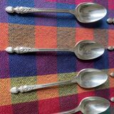 Apollo silver metal mocha spoons