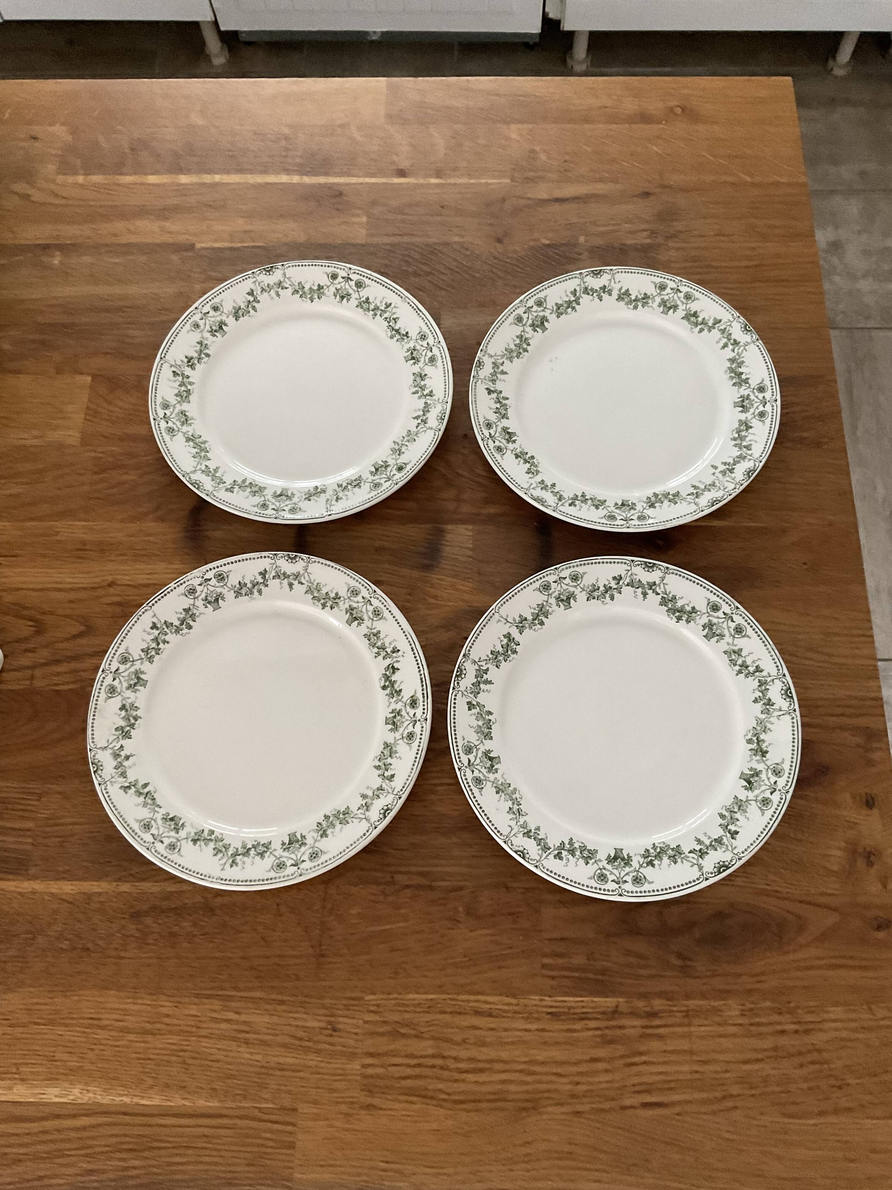 6 flat dessert plates. Badonvillers.model champagne