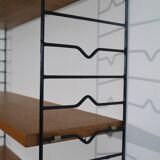 Scandinavian vintage shelf in teak "string" 1960