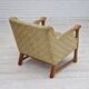 1960s, Danish design, lounge chair, furniture fabric, oak wood