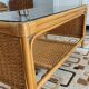 Braided rattan coffee table