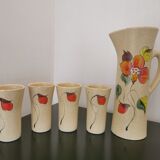 Orangeade service, pitcher and cup Vallauris Gladys