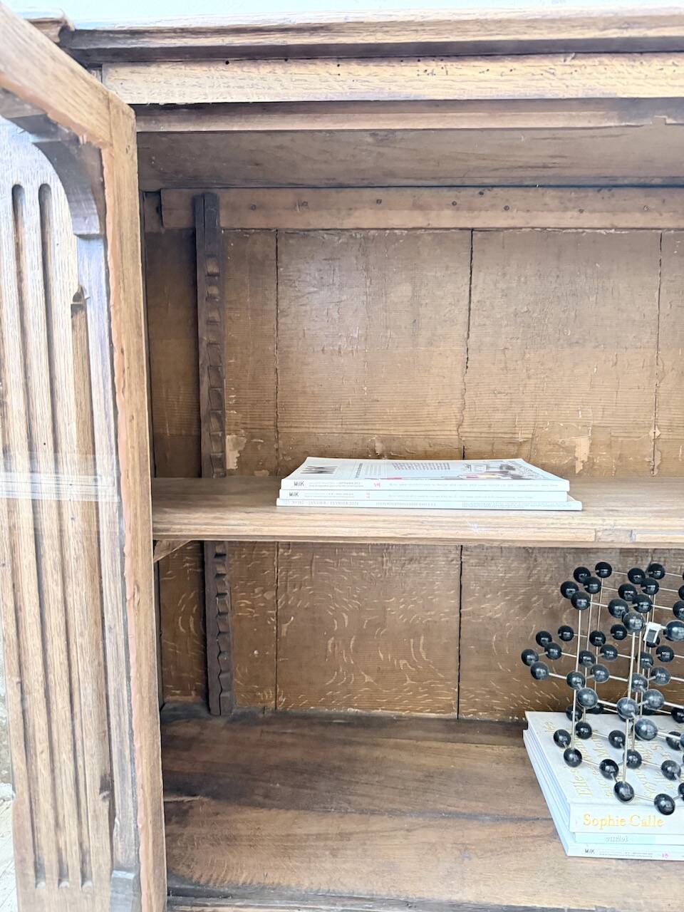 Enfilade display cabinet, solid oak, 1920.