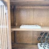 Enfilade display cabinet, solid oak, 1920.