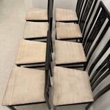 8 black lacquered chairs