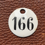 Vintage Enamel Train Seat Numbers from Europe Lucky Number House Number Room