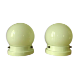 Ceiling lights with glass ball and foot porcelain