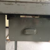 Desk with built-in seat