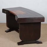 Art Deco desk in oak and leather from the 1930s