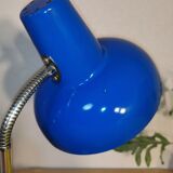 Articulated lamp royal blue and chrome, 1970