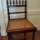 Chairs cannees henri 2 in walnut lot of 4