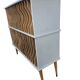 Vintage mint blue wooden display cabinet / storage system for vinyl records