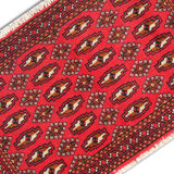 Bukhara rug red wool persian carpet 50x100cm