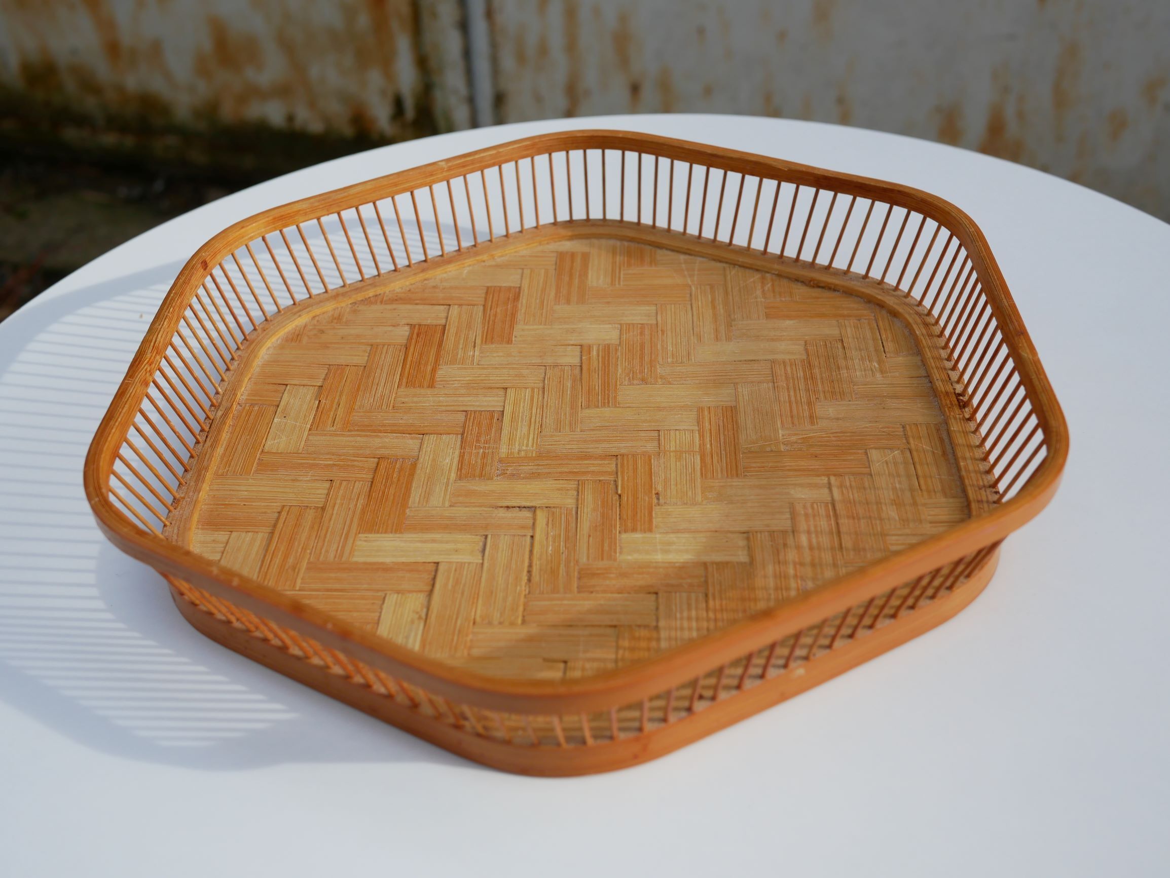 Rattan tray
