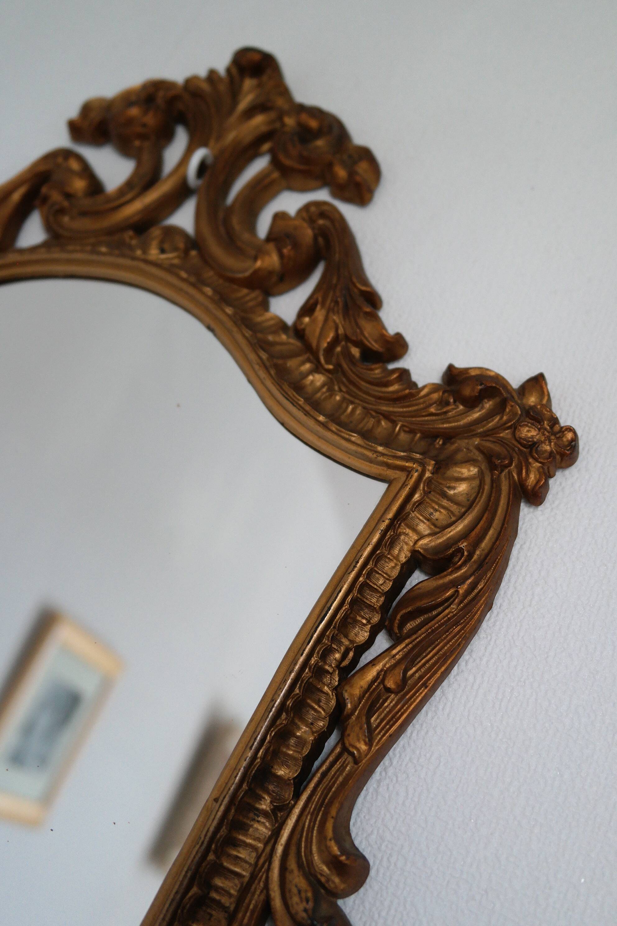 Vintage gold baroque mirror