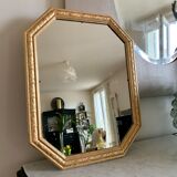 Golden octagonal mirror Art Deco