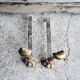 Old Cast Iron & Brass Chenets: Columns