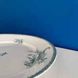 Large Antique Ironstone Dish - Lily of the Valley Ste Amandinoise Decor, Early 20th Century