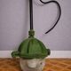 Old industrial cast iron lamp – workshop/factory light – glass
