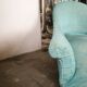 Méridienne banquette en velour