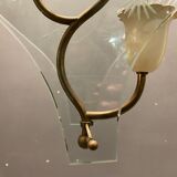 Suspension italienne en verre gravé par Pietro Chiesa