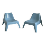 Pair of Bunso children's outdoor armchairs by Ikea Design Thomas Sandell