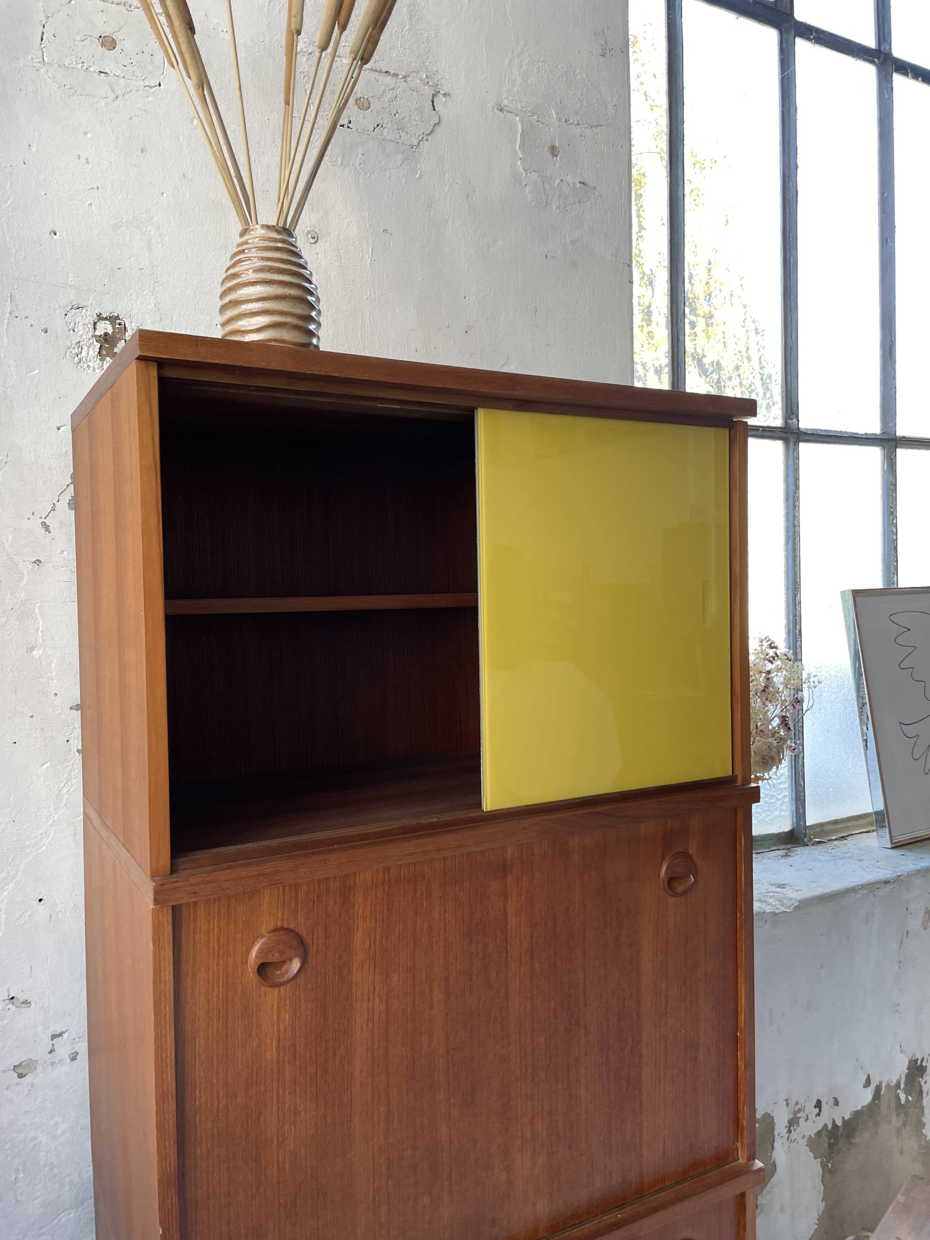 Modernist teak secretary desk, 1950s