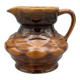 Large vintage brown caramel ceramic jug - Sarreguemines Model