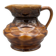 Large vintage brown caramel ceramic jug - Sarreguemines Model