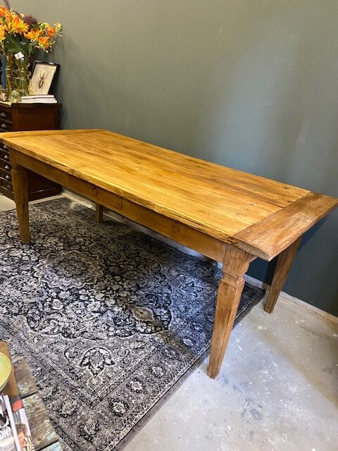 Old wooden table with drawer