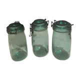 Lot de 3 bocaux anciens 1L