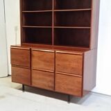 Old cabinet with drawers and showcase