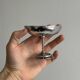 6 shiny stainless steel ice cream cups