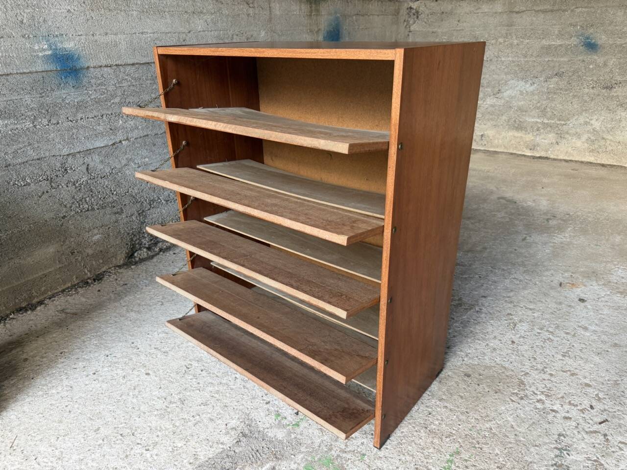 Vintage teak shoe cabinet – 1960s
