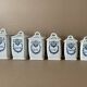 Set of 6 old spice jars