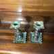 Pair of late 19th century bronze candlesticks